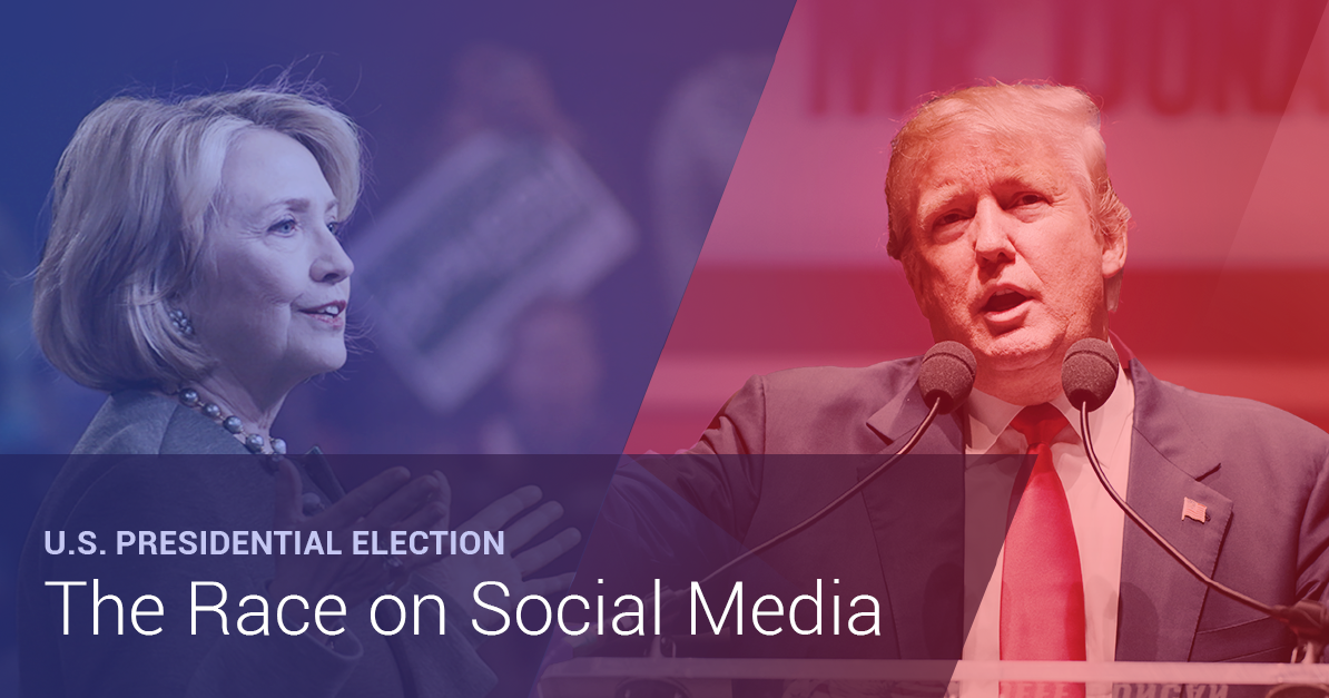 Trump and Clinton on Social media